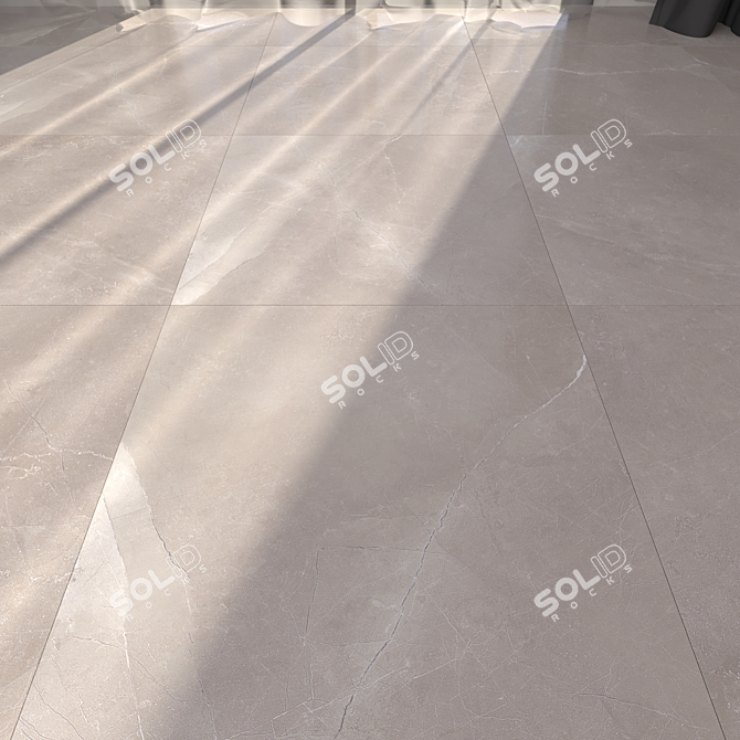 Elegant Gray Marble Floor 3D model image 1