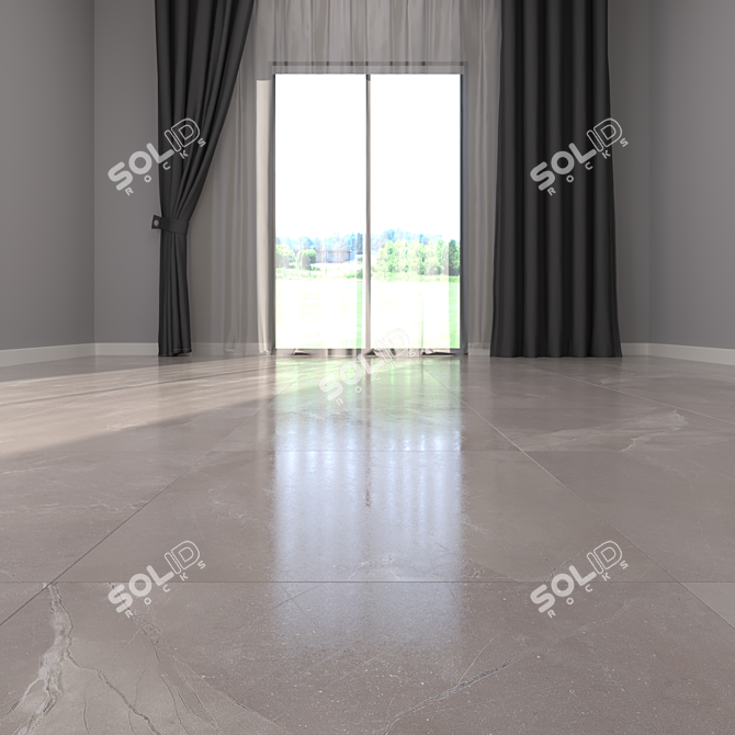 Pulpis Gray Marble Floor Set 3D model image 2