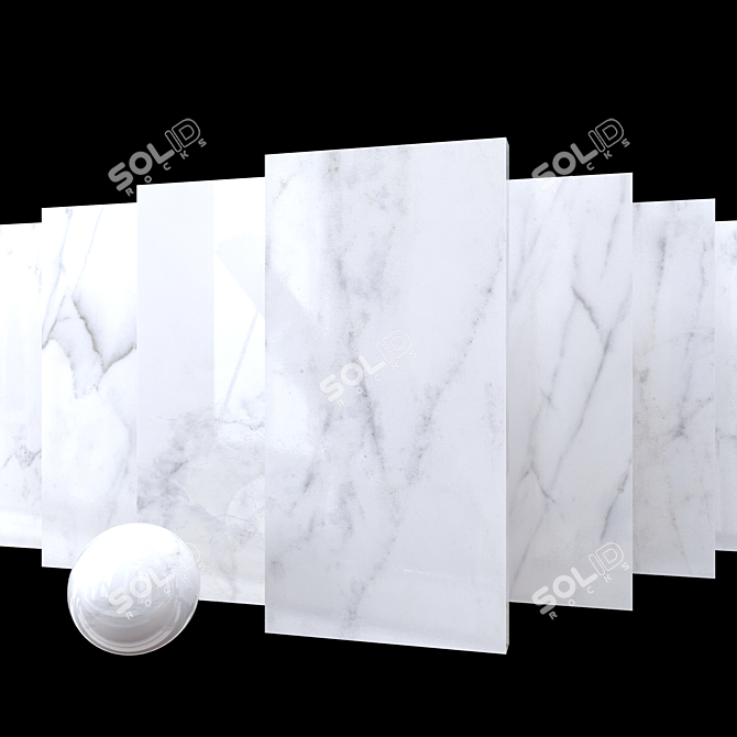 Classic Carrara Marble Set 3D model image 1