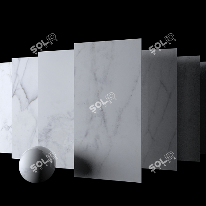 Classic Carrara Marble Set 3D model image 2