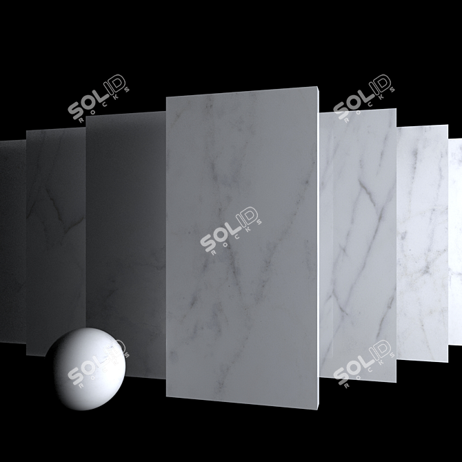 Classic Carrara Marble Set 3D model image 3