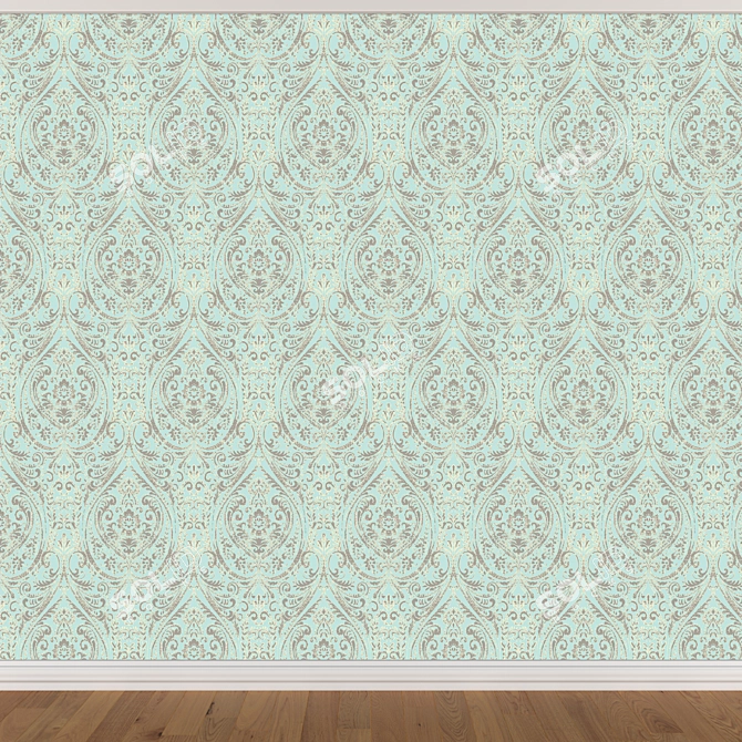 Seamless Wallpaper Set: Versatile 3-Color Collection 3D model image 4