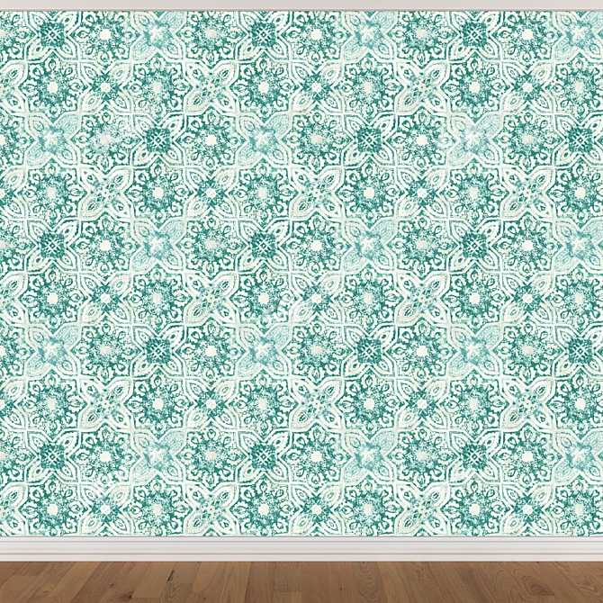 Seamless Wallpaper Set: 3 Colors 3D model image 4