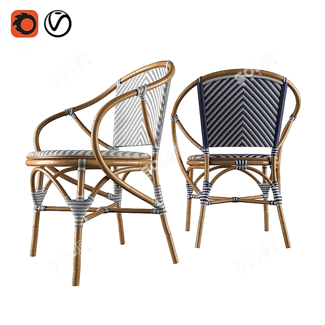 Tropical Pearl Bistro Chair 3D model image 1