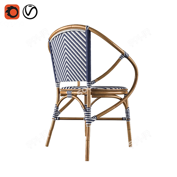 Tropical Pearl Bistro Chair 3D model image 4