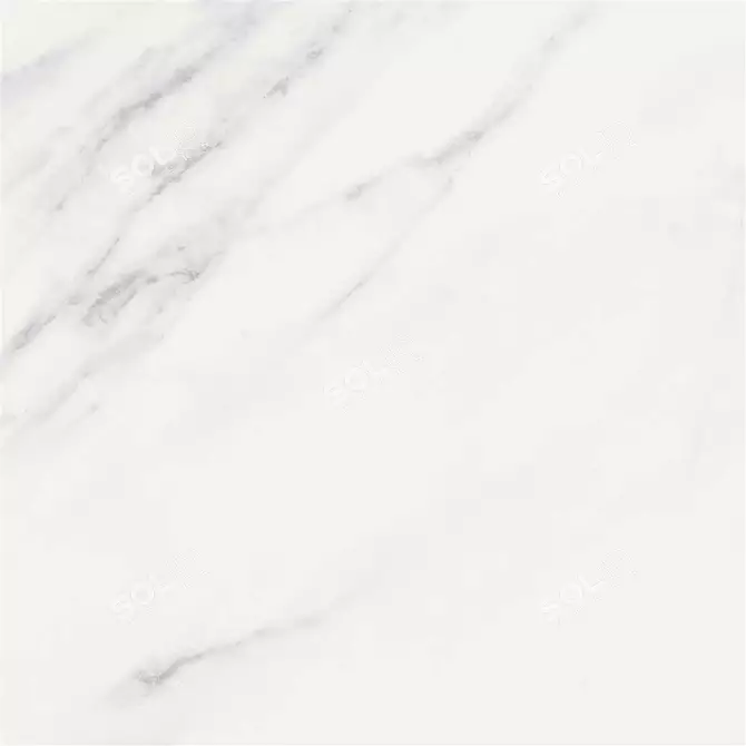 Classic Carrara White Marble Set 3D model image 2