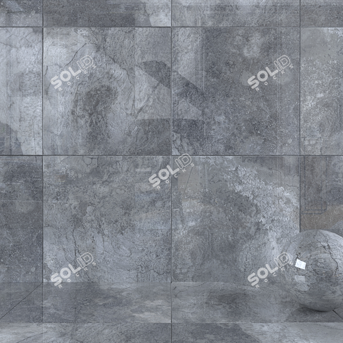 Luxury Marble Wall Tiles - Bizantino Argento Collection 3D model image 1