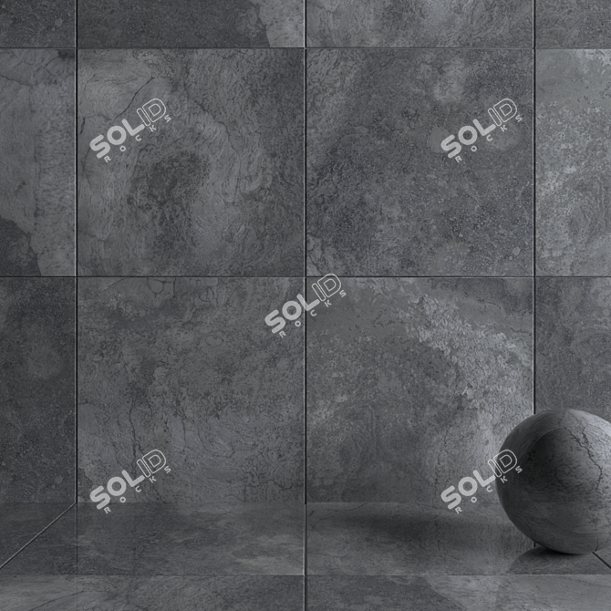 Luxury Marble Wall Tiles - Bizantino Argento Collection 3D model image 3
