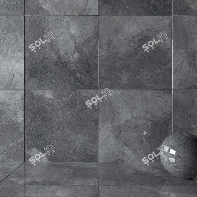 Marble Set: Bizantino Argento Wall Tiles 3D model image 2