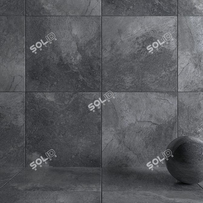 Marble Set: Bizantino Argento Wall Tiles 3D model image 3