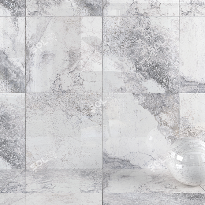  Bizantino Bianco Marble Set - 120x120 cm 3D model image 1