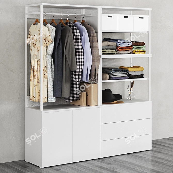 IKEA Ophus 2-Door Wardrobe 3D model image 3