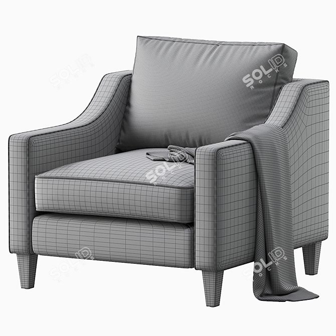 Modern Paidge Chair: Comfortable and Stylish 3D model image 3