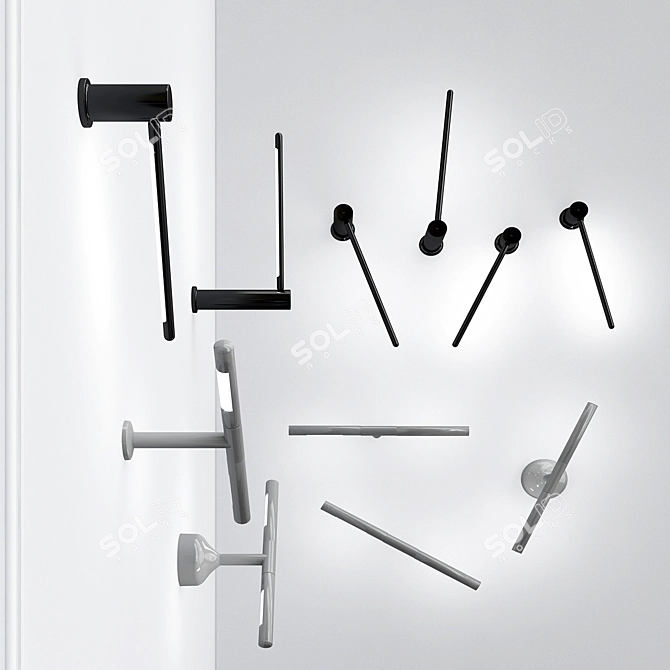 Modern Wall Lighting Collection: Colibri and MOSCA 3D model image 1
