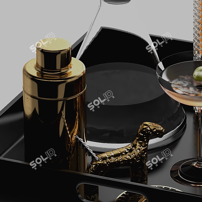 Elegant Drink Set: 2015 3D Model 3D model image 2