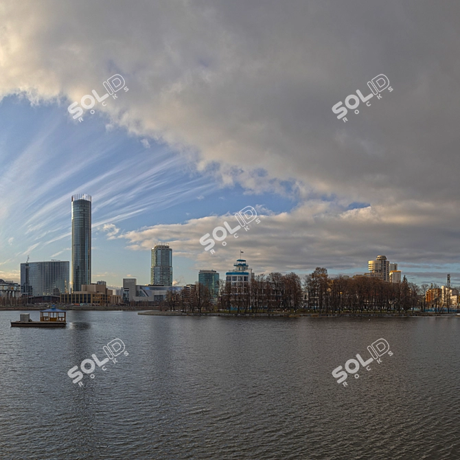 HDRI Cityscape: Poolside Illumination 3D model image 4