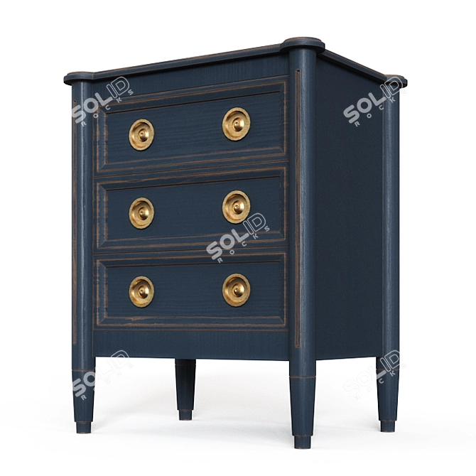 Sleek Nightstand for Your Bed 3D model image 1