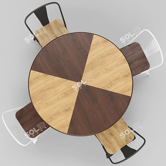 Modern Dining Table Set 3D model image 2