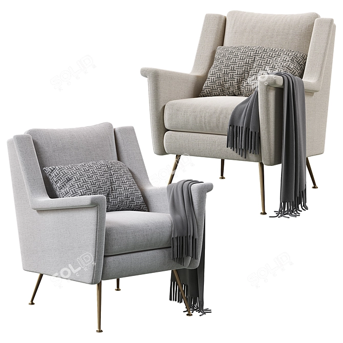 Retro Chic Carlo Chair 3D model image 1