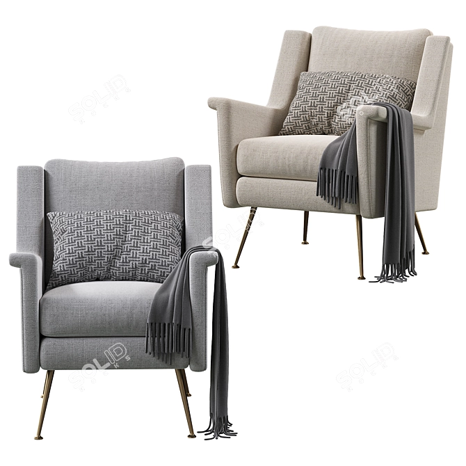 Retro Chic Carlo Chair 3D model image 3