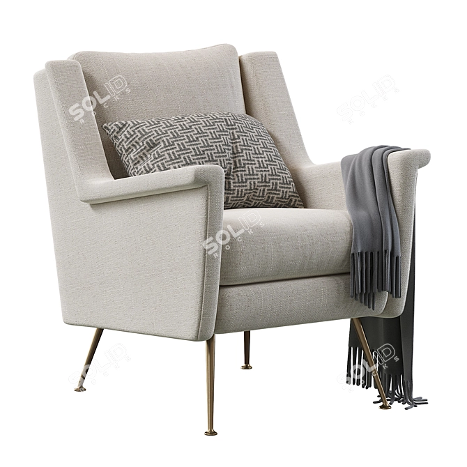 Retro Chic Carlo Chair 3D model image 4