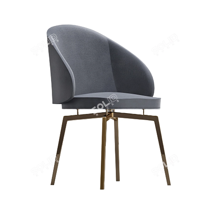 Chic Chenille Dining Chair - 2013 Design 3D model image 3