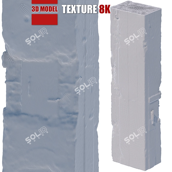 Highly Detailed Pillar 188 Sculpture 3D model image 3