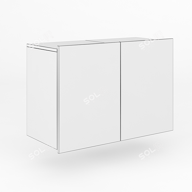 Elegant Hinged Shelf: Ohm Duo 3D model image 3