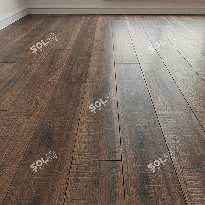 Natural Wood Laminate Parquet 3D model image 1