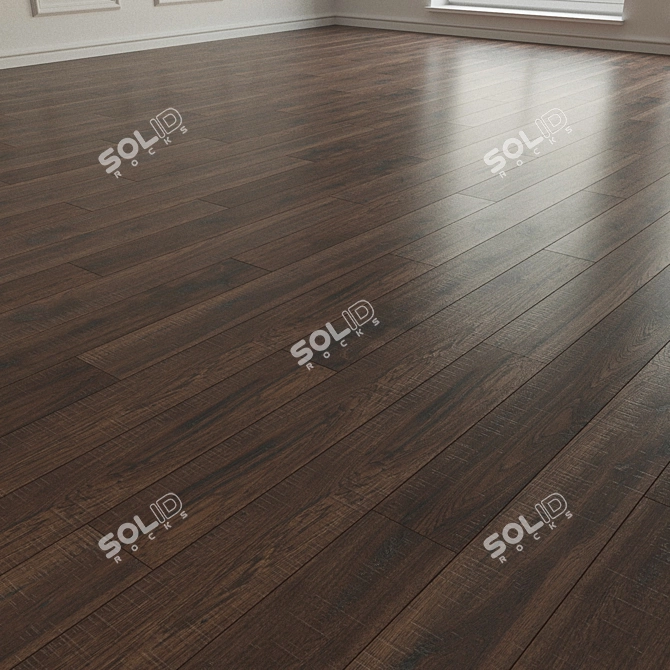 Natural Wood Laminate Parquet 3D model image 2