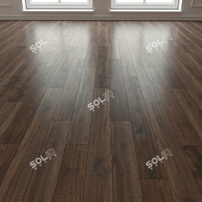 Natural Wood Laminate Parquet 3D model image 3