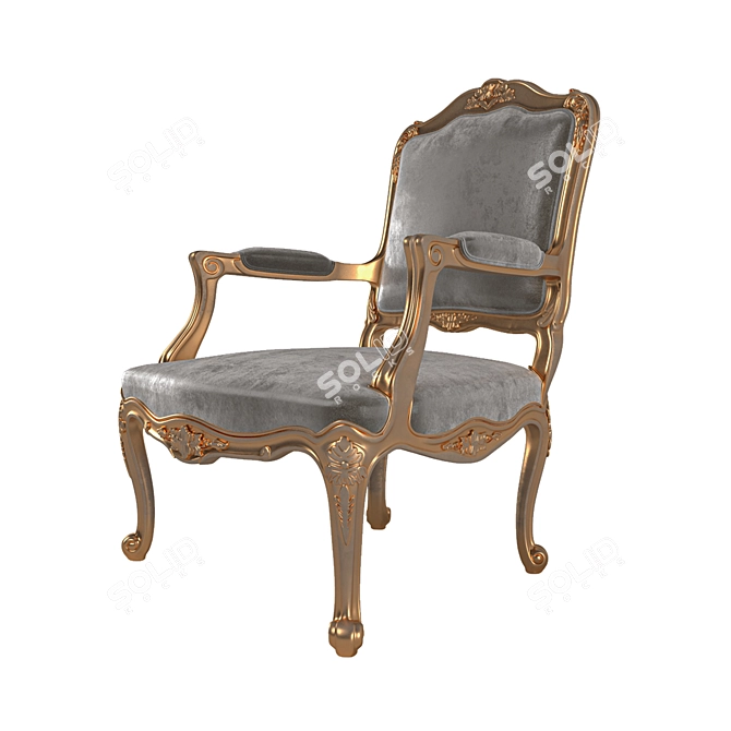 Elegant Bykepi Armchair: Classic Comfort 3D model image 3