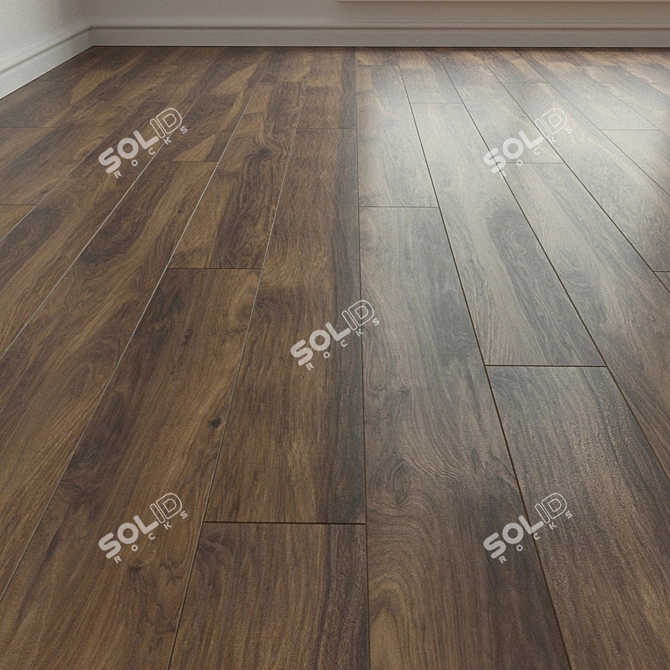 Natural Wood Laminate Parquet 3D model image 1