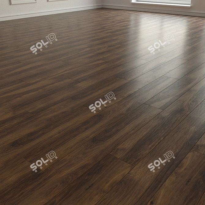 Natural Wood Laminate Parquet 3D model image 2