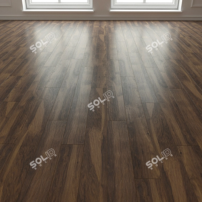 Natural Wood Laminate Parquet 3D model image 3