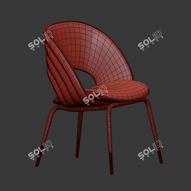 Kylo Fabric Dining Chair 3D model image 4