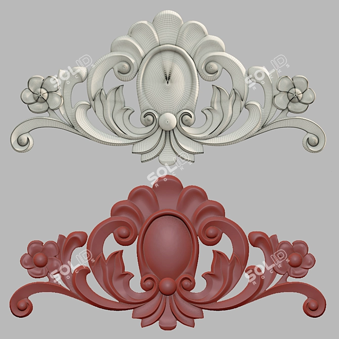 Versatile Decorative Plaster 3D model image 2