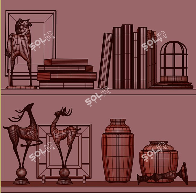 Elegant Home Décor Set 3D model image 3