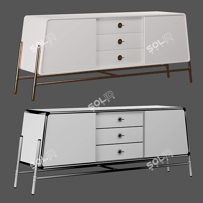 Modern Tulpar Chest of Drawers 3D model image 3