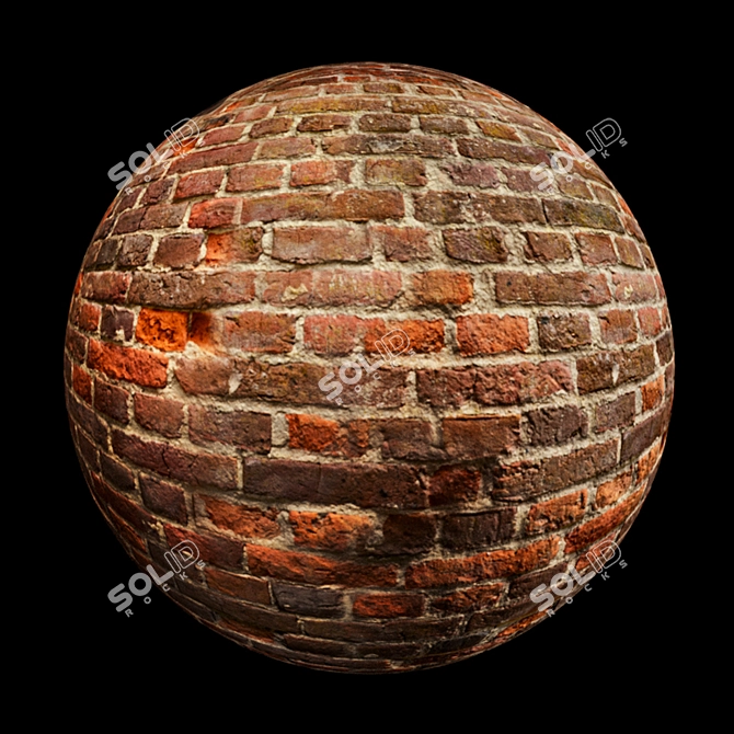 PBR Brick Textured Material 3D model image 4