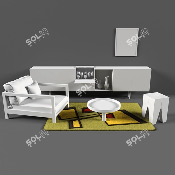 Vector Art Rug - "Antauurba 3D model image 4