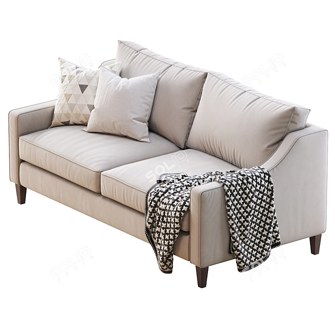 Modern Paidge Sofa: 72.5" Comfort for Two 3D model image 2