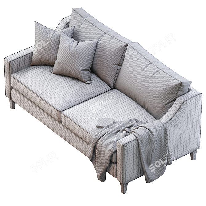 Modern Paidge Sofa: 72.5" Comfort for Two 3D model image 3