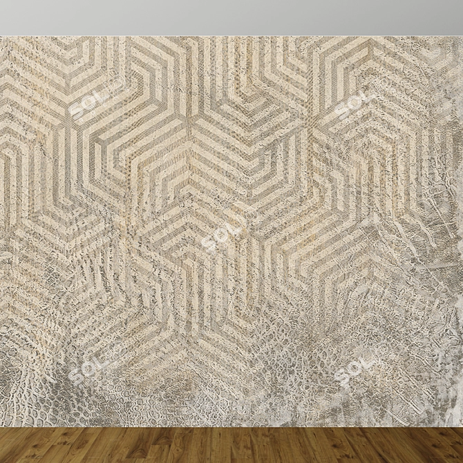 Transform Your Space with MUANCE Geodile Wallpaper 3D model image 1