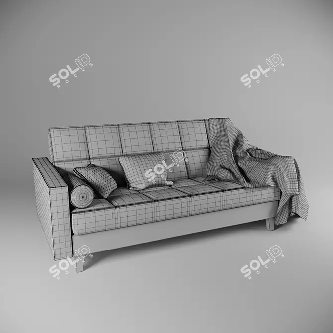 ASKESTA 3-Seater Sofa Bed 3D model image 4