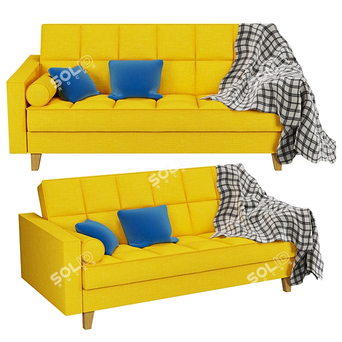 ASKESTA 3-Seater Sofa Bed 3D model image 9