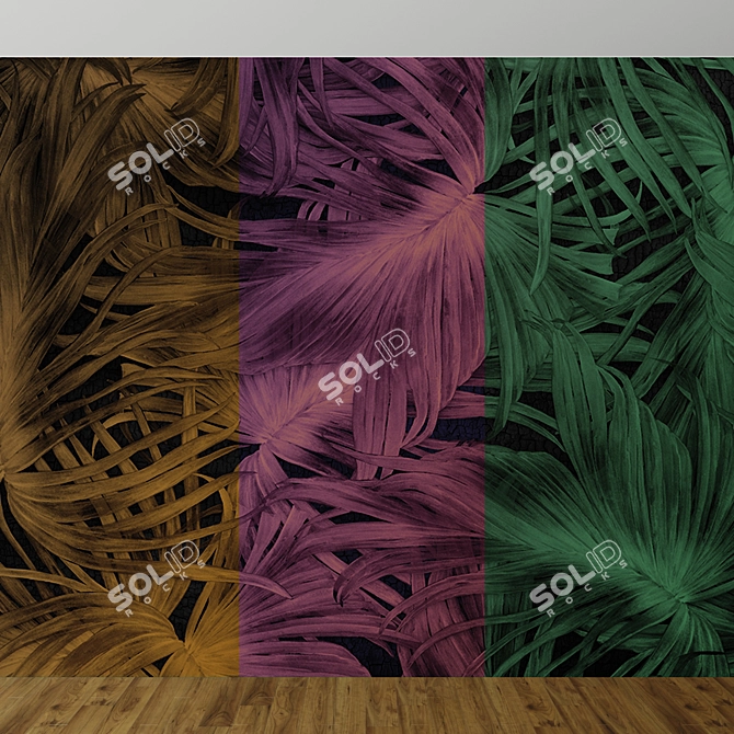 Enchanting Leaf Wallpaper Collection 3D model image 4