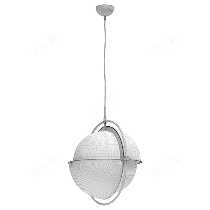 Transformable Metal Dome Pendant Light 3D model image 3