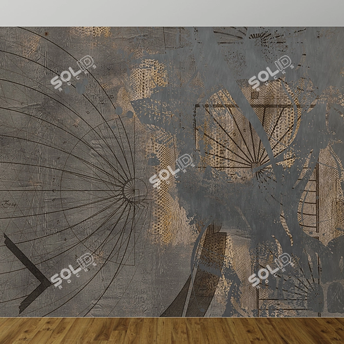 MUANCE Wood Stock Wallpaper Collection 3D model image 1