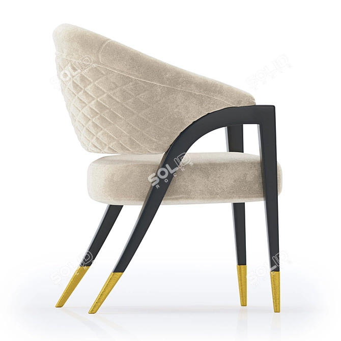 Rozzoni Litta Upholstered Armrest Chair 3D model image 3